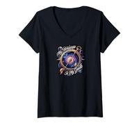 Femme My Horoscope is My Guide Celestial Astrology Galaxy Compass T-Shirt avec Col en V
