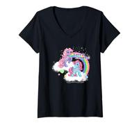 Femme My Little Pony Cœur Throb Sweet Tooth Love is Colorful T-Shirt avec Col en V