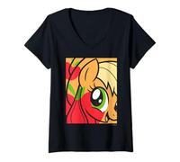 Femme My Little Pony Eyes&Apples T-Shirt avec Col en V