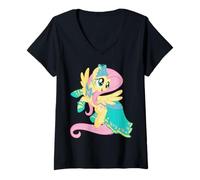 Femme My Little Pony: Friendship is Magic Fluttershy Gala Dress T-Shirt avec Col en V