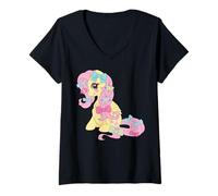 Femme My Little Pony: Friendship is Magic Fluttershy with Bows T-Shirt avec Col en V