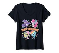 Femme My Little Pony Happy Halloween Group T-Shirt avec Col en V