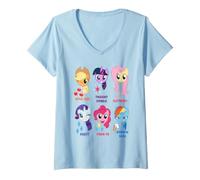 Femme My Little Pony Pony Names T-Shirt avec Col en V