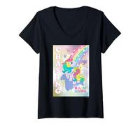 Femme My Little Pony Rain Bows T-Shirt avec Col en V