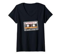 Femme My Love Feels Like 90's R&B Music Mixtape Humour Design Humoristique T-Shirt avec Col en V