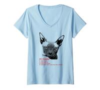 Femme My Moods (Graphique drôle de Chat) T-Shirt avec Col en V