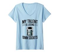 Femme My Talent is Losing Prises de 10 mm pour mécanicien T-Shirt avec Col en V