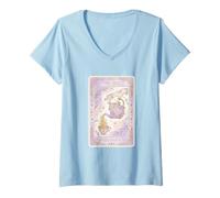 Femme Mystical Spilling The Tea Since 1773 Carte de Tarot T-Shirt avec Col en V