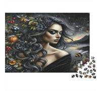 Femme Mystique Nature Puzzle 1000 Pièces Papier recyclé pour Adultes Puzzle pour Adultes Jeu Stimulant Impossible Difficile Excellente idée Cadeau pour Relaxation et créativité 52x38cm/1000pcs
