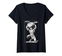 Femme Mythologie 3I/Atlas - Art astronomique des Titans célestes T-Shirt avec Col en V