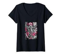 Femme Mythologie de la déesse Isis Ancienne Egypte Ankh Horus T-Shirt avec Col en V