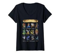 Femme Mythologie de l'Égypte Ancienne Dieux égyptiens créatures T-Shirt avec Col en V