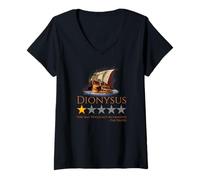 Femme Mythologie Grecque Antique Meme - Mythe de Dionysos - Pirates T-Shirt avec Col en V