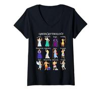Femme Mythologie Grecque Dieux et déesses Grèce Littérature Ancienne T-Shirt avec Col en V