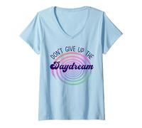 Femme N'abandonne Pas Le rêve inspirant motivationnel T-Shirt avec Col en V