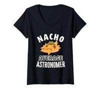 Femme Nacho Astronome Moyen drôle Cinco de Mayo Fun Nachos Pun T-Shirt avec Col en V