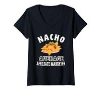 Femme Nacho Average, Agent de Marketing affilié Funny Cinco de Mayo Nachos T-Shirt avec Col en V
