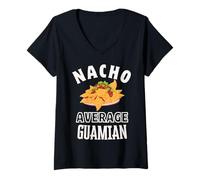 Femme Nacho Average Guamanian Fier Guam Culture Cinco de Mayo T-Shirt avec Col en V