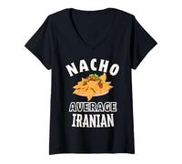 Femme Nacho Average Iranian Fier de la Culture de la fierté iranienne Cinco de Mayo T-Shirt avec Col en V