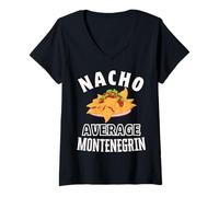 Femme Nacho Average Monténégro Fier Monténégro Cinco de Mayo T-Shirt avec Col en V