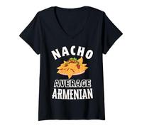 Femme Nacho Moyenne Arménienne Fière Arménie Culture Cinco de Mayo T-Shirt avec Col en V