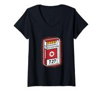 Femme Naegohyang 7.27 Corée du Nord Cigarette Soviétique Propagande Kim T-Shirt avec Col en V