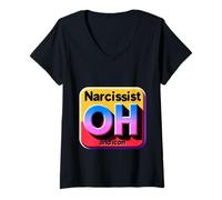Femme Narcissist Oh and Icon Personnalité confiante |- T-Shirt avec Col en V