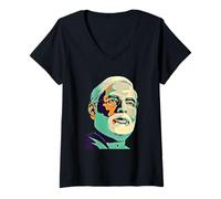 Femme Narendra Modi India, Premier ministre Namo BJP Supporter T-Shirt avec Col en V