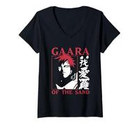 Femme Naruto Shippuden Gaara of the Sand T-Shirt avec Col en V