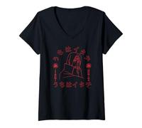 Femme Naruto Shippuden Itachi du Sharingan T-Shirt avec Col en V
