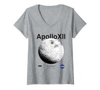 Femme NASA Apollo XII Lunar Surface T-Shirt avec Col en V