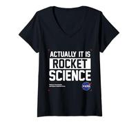 Femme NASA - en Fait, C'est la Science des fusées T-Shirt avec Col en V