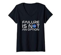 Femme NASA Failure Is Not An Option T-Shirt avec Col en V