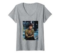 Femme Natalie Cole L'inoubliable Nat King Cole Michael Grecco T-Shirt avec Col en V