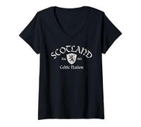 Femme Nation Celtique écossaise établie en 843 T-Shirt avec Col en V