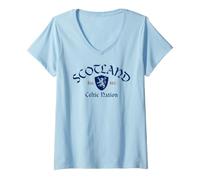 Femme Nation Celtique écossaise établie en 843 T-Shirt avec Col en V