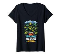 Femme Nationale No Rhyme Or Reason Holiday Septembre 1 T-Shirt avec Col en V