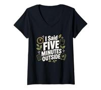 Femme Nature Journal de Terrain Carnet de Croquis naturaliste T-Shirt avec Col en V
