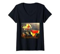 Femme Nature Morte sur Table 1928 Narashige Koide T-Shirt avec Col en V