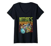 Femme Nature's Paparazzi Appareil Photo de la Faune T-Shirt avec Col en V
