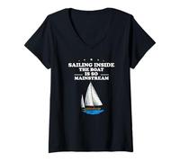 Femme Naviguer en Dehors du Bateau Est L'Aventure Suprême T-Shirt avec Col en V