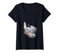 Femme Naviguez vers Une Vie sans hâte T-Shirt avec Col en V