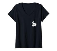 Femme Navire viking Vikings T-Shirt avec Col en V