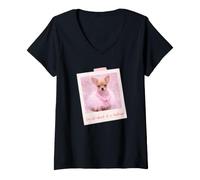 Femme N'ayez Pas Peur d'un défi T-Shirt avec Col en V