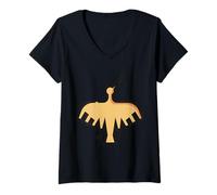 Femme Nazca Lines Géoglyphes du Pérou Rétro T-Shirt avec Col en V