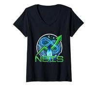 Femme NBIS | Technologie | Cloud | Stock T-Shirt avec Col en V