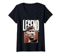 Femme NdN Thunder Warrior Legacy - Native Hero Track Star Legend T-Shirt avec Col en V