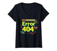 Femme Ne Calcule Pas Le langage de Programmation 404 IT Tech Savy T-Shirt avec Col en V
