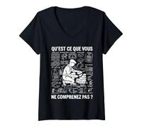 Femme ne comprenez Maçon Maçonnerie Construction Travaux Public T-Shirt avec Col en V