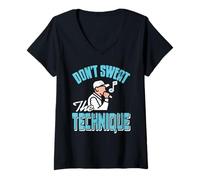 Femme Ne Crains Pas La Technique Rimes Scène T-Shirt avec Col en V